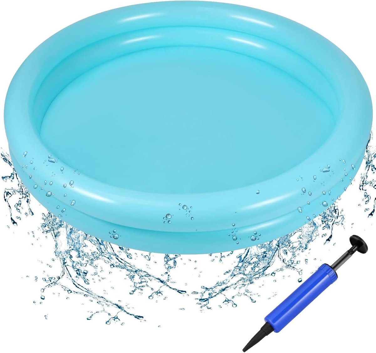 SnelShoppen - Spetterbad voor Kinderen Ø60cm - Opblaasbaar Kinderzwembad voor Thuis, Buiten, Tuin, Balkon - Kindersproeibadje van Hoogwaardig PVC - Wa