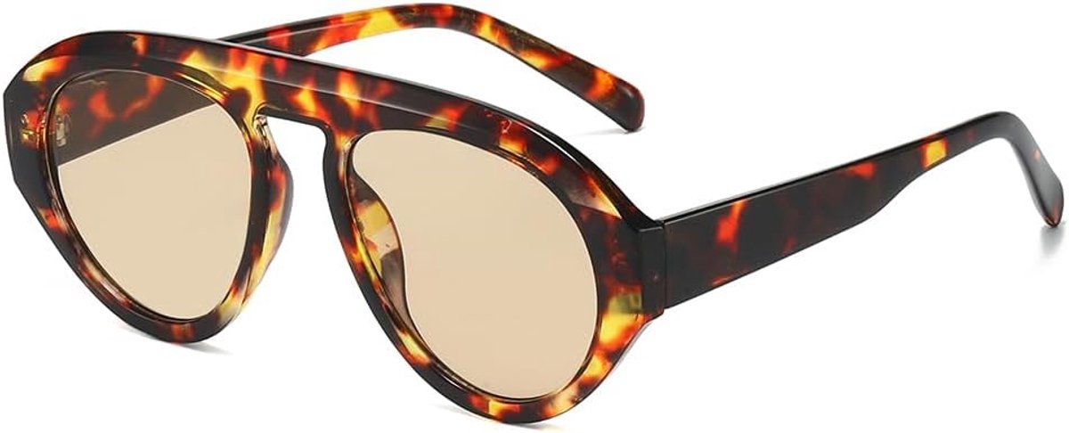 Zonnebril oversized - retro rond - groot frame - stijlvol en trendy - ShopVlot