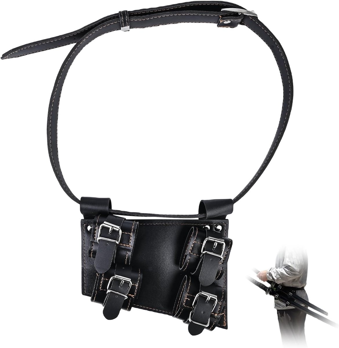 Katana zwaardstand met comfortabele 105 cm strap - robuust materiaal - perfect voor cosplay - ShopVlot