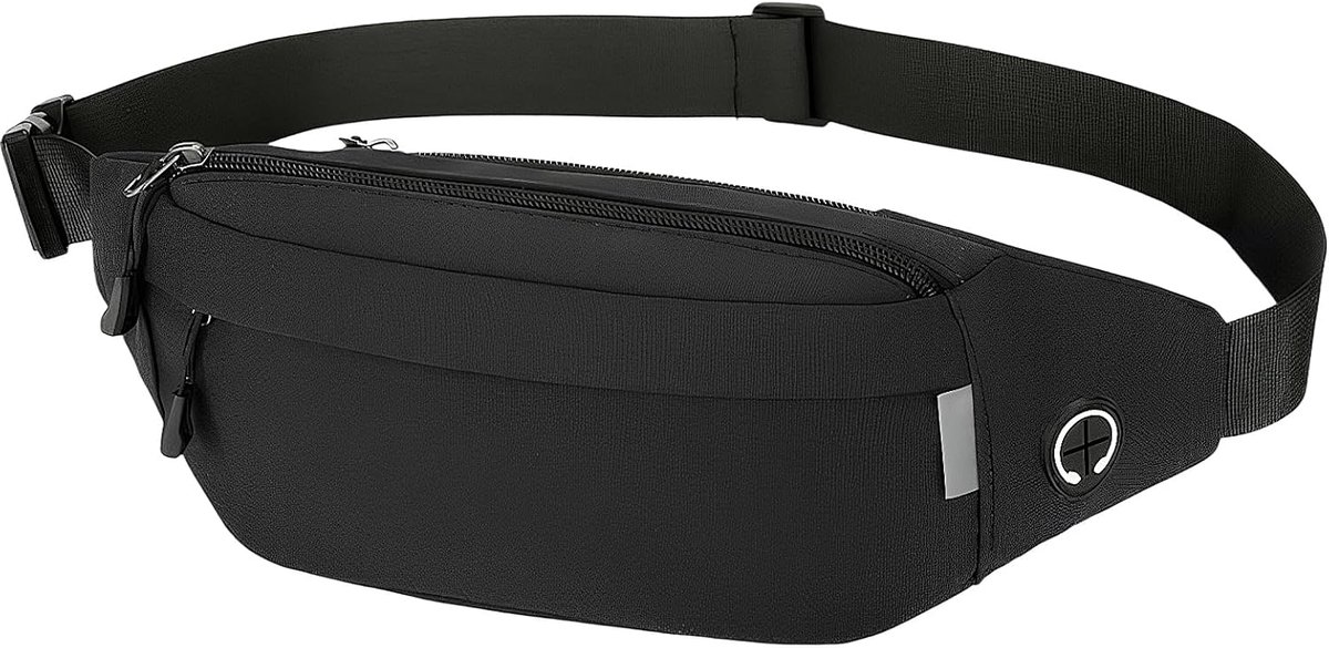 SnelShoppen - Waist Bag met 3 Ritsvakken, Verstelbare Schouderband, Duurzaam Polyester, Elegante Heuptas voor Mannen en Vrouwen, Ideaal voor Hardlopen