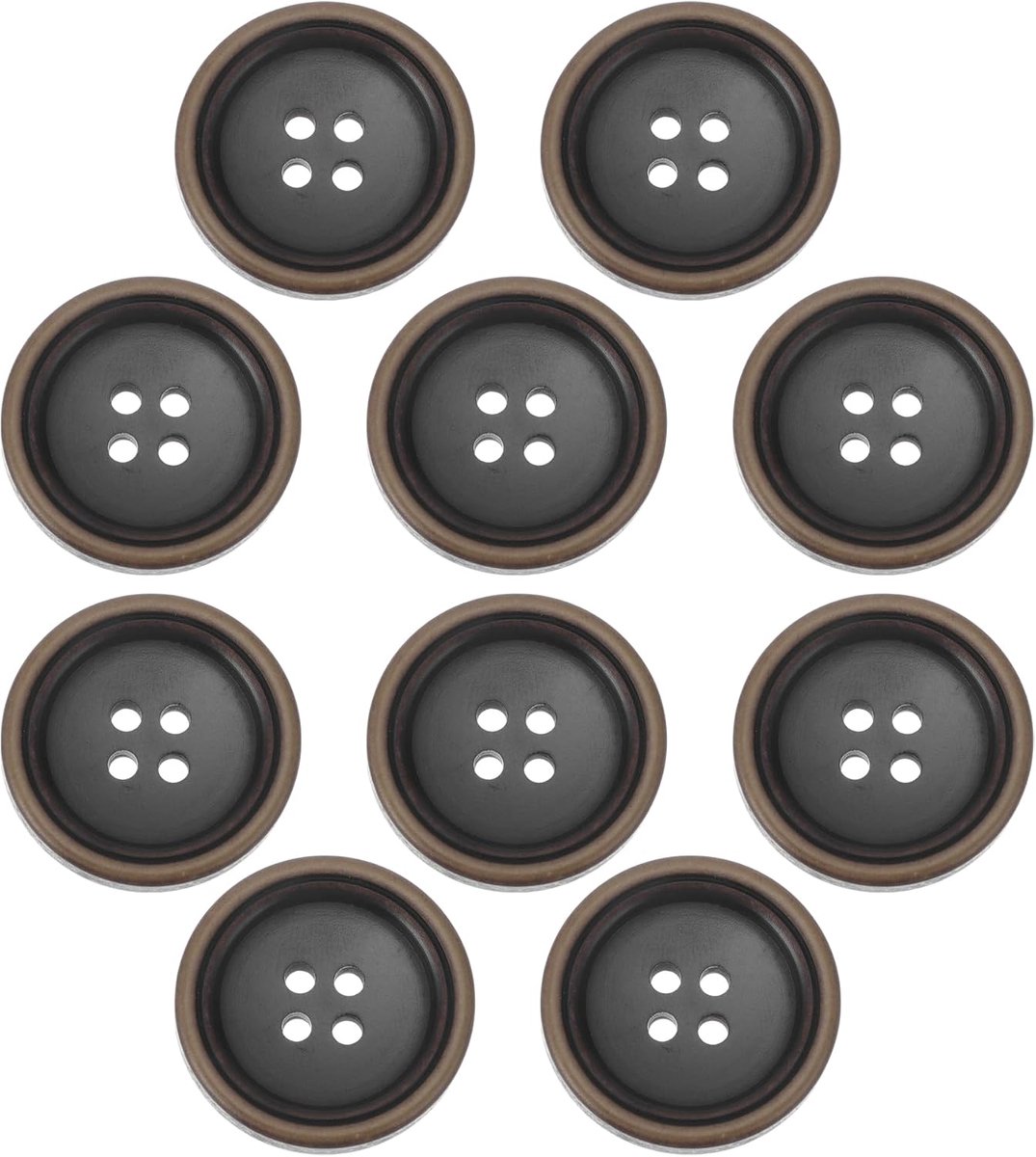 Knopen voor hemd broek blazer jas pak trui manchetten naaien breien decoratie voor vrouwen mannen hars rond 25 mm diepbruin