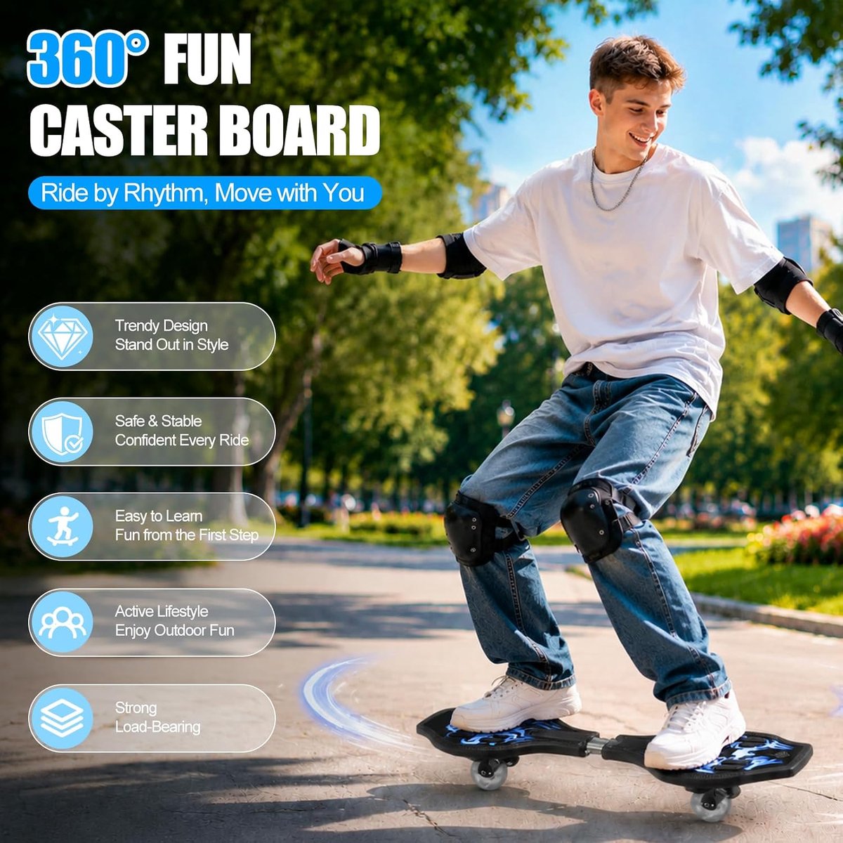 Waveboard Snakeboard kinderen LED wielen Caster Board