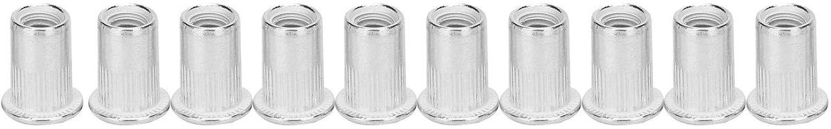 200st Professionele aluminium klinknagelmoer met schroefdraad Insert Moerbevestigingsaccessoire M6
