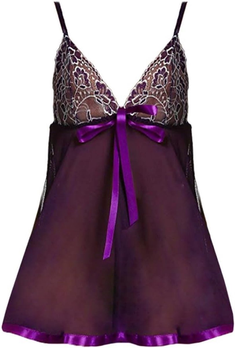 Strik nachtkleding nachtkleding dames V-hals borduurwerk kant lingerie