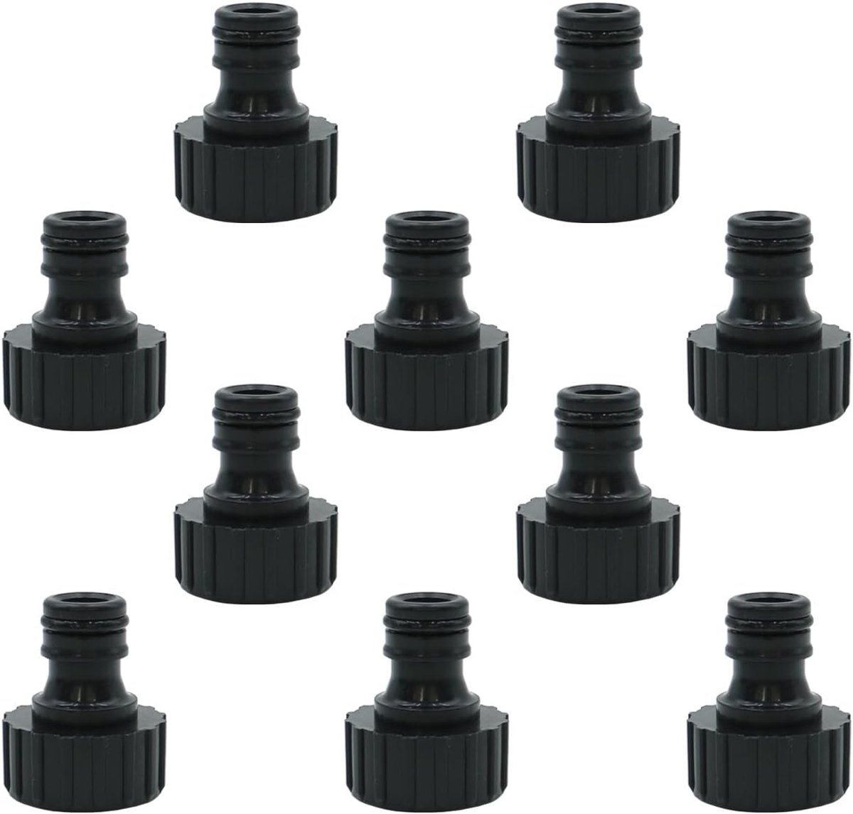 10 stuks kraanaansluiting voor kranen met 3/4 inch BSP-binnendraad met snelkoppeling voor tuinslang, 90% gerecycled plastic