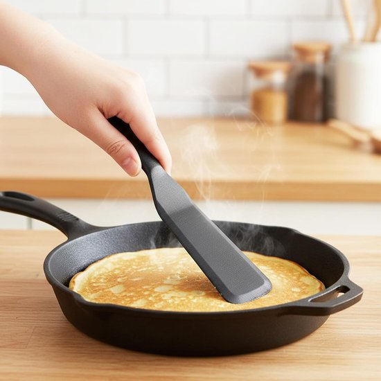 3 stuks siliconen pannenkoekenspatel, siliconen spatel, spatel, siliconen keukenspatel voor anti-aanbakkookgerei, multifunctionele keukenhulp voor koken, bakken, pannenkoeken — afbeelding 3
