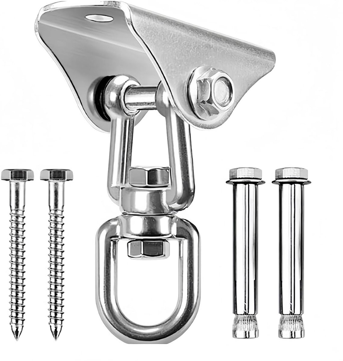 Duty 360 ° Draaibare Schommelaar, 304 Roestvrij stalen Schommelset Beugel, Speeltuin Gym Rope Boxing Bag Hangmat Stoel Yoga Mount, 450 kg