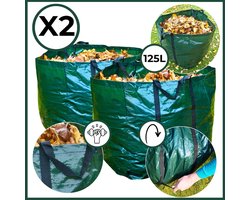 Tuinafvalzakken - extra grote 500L herbruikbare waterdichte zakken voor gras, bladeren, afval, takken - sterke handgrepen - van Speedwellstar