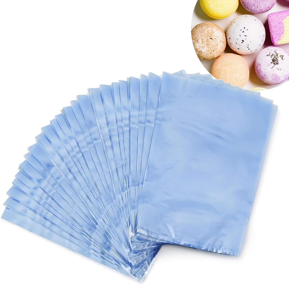 300 stuks warmte krimpzakken (10 x 15 cm) doorzichtige PVC warmte krimpzakken, warmte krimpzakken, warmte krimpfolie voor handgemaakte zeep, badbommen, kaarsen en doe-het-zelf ambachten