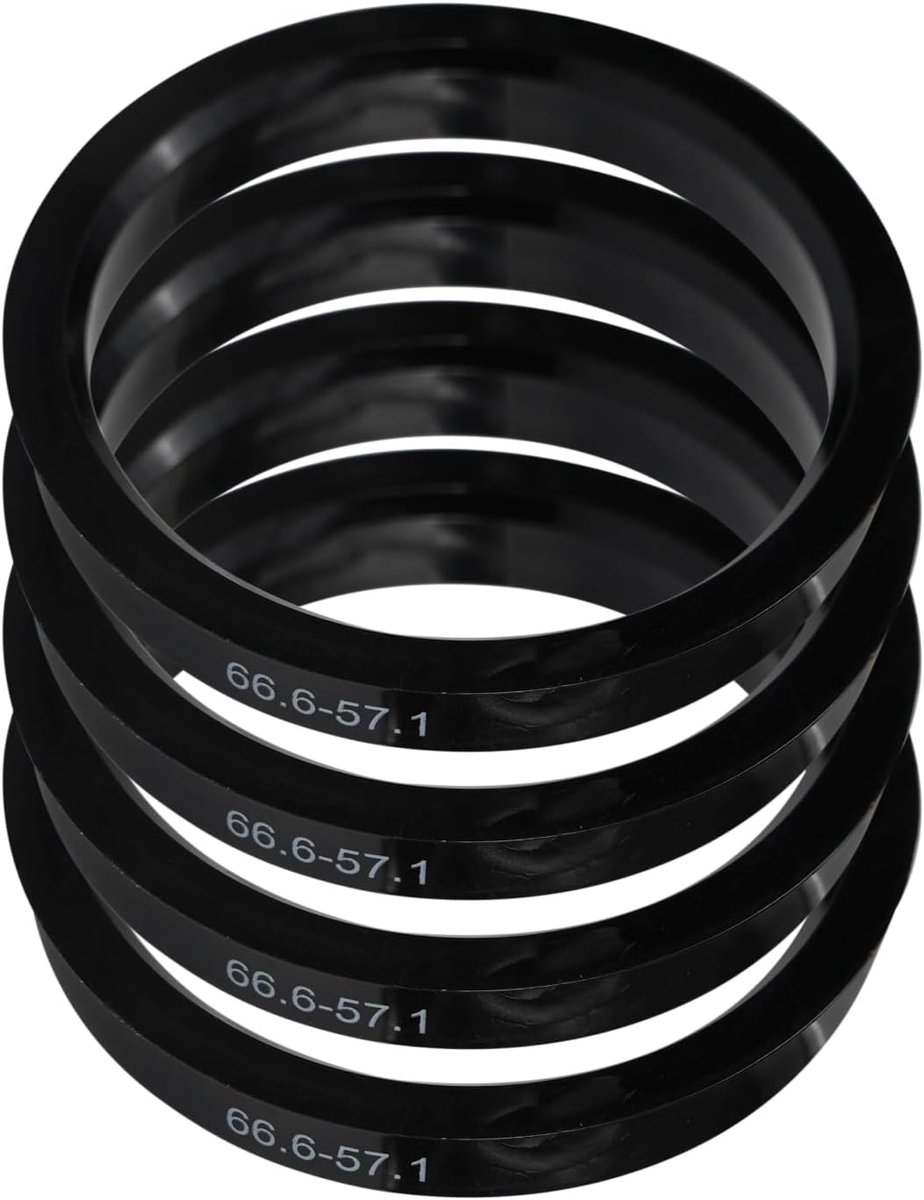 66,6 tot 57,1, 4 stuks centreerringen, compatibel met VW en andere modellen, accessoires voor velgen, stabiele bevestiging en trillingsreductie