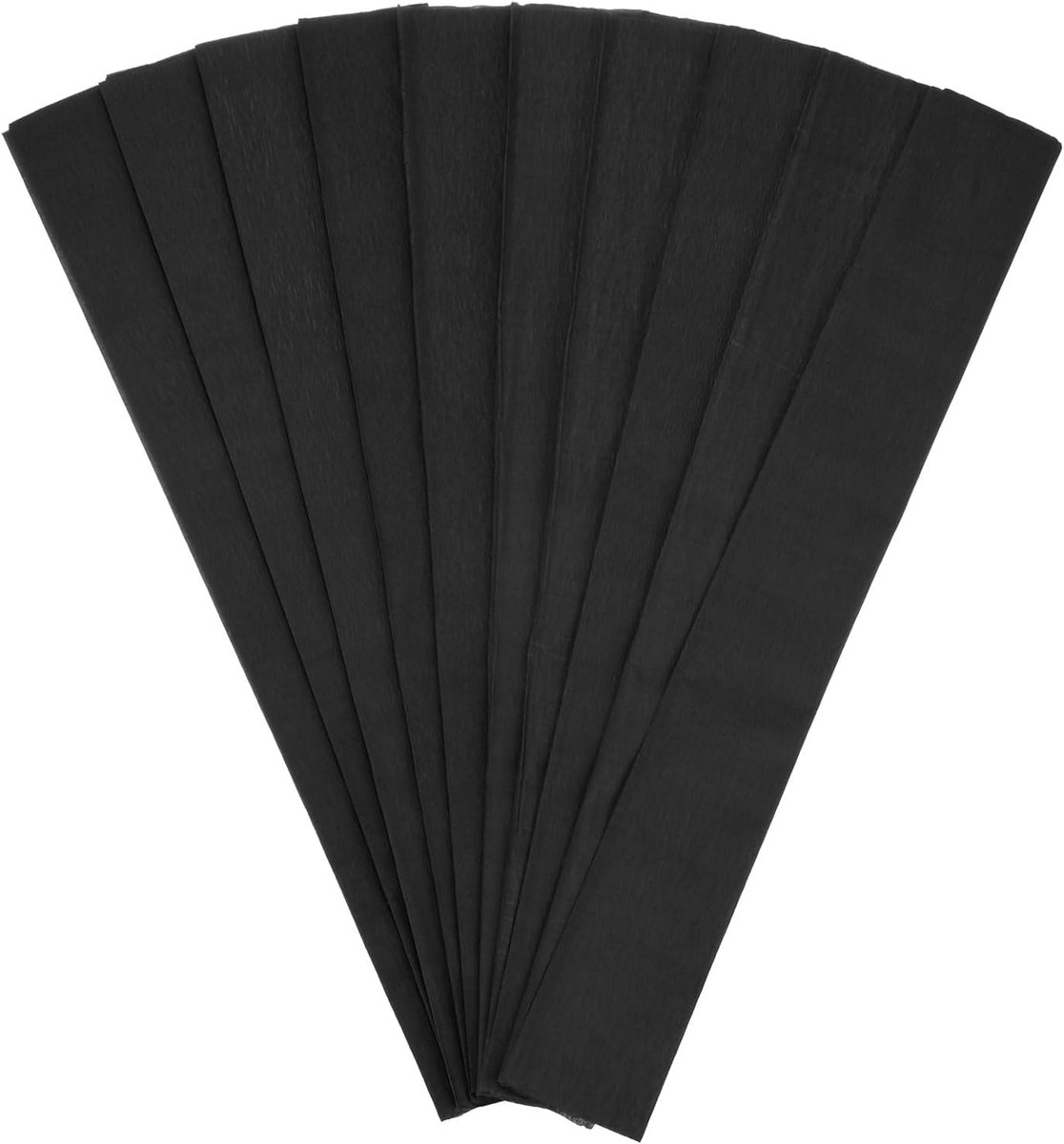 Crêpepapier, 100 x 50 cm zacht breed crêpepapier streamer vel, decoratieve ambachtelijke streamer voor doe-het-zelf ambacht/bloemen maken/decoratie [zwart]