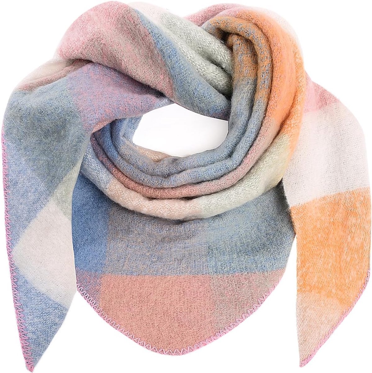 Driehoekige sjaal dames winter lange tartan sjaal wrap dikke warme dames halsdoek zachte stola wintersjaal deken voor vrouwen