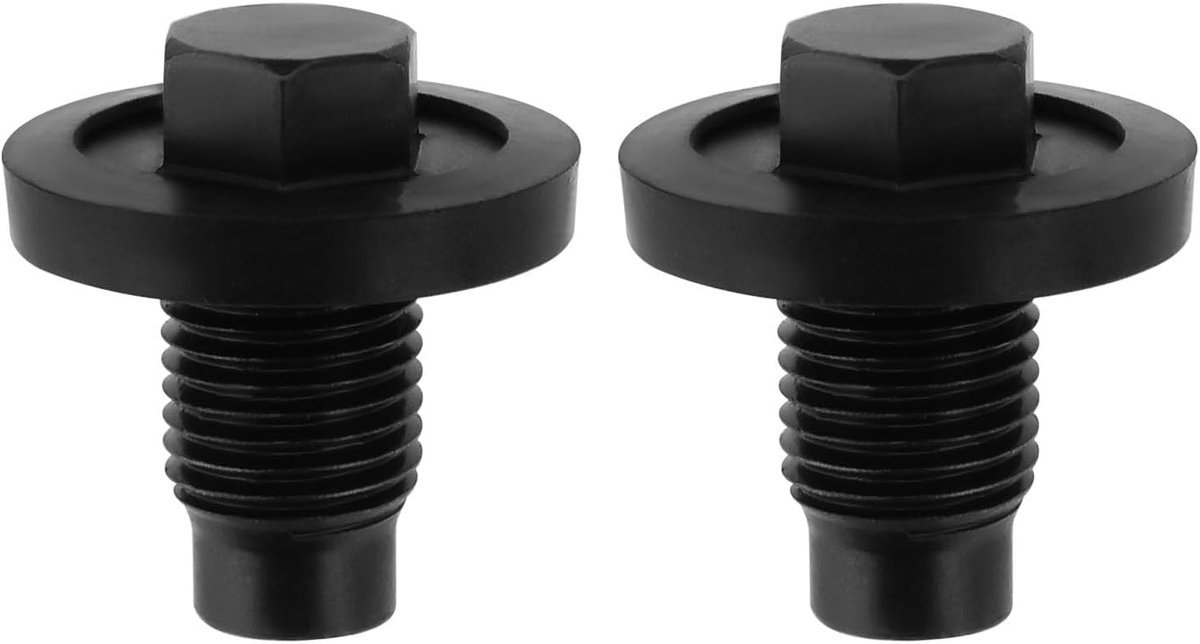 2 STKS Olie Afvoer Plug met Seal M14x1.5 Compatibel met Dodge Ram 1500 2004-2021 Compatibel met Jeep Grand Cherokee 2005-2021 Olie Afvoer Sump Plug Schroef