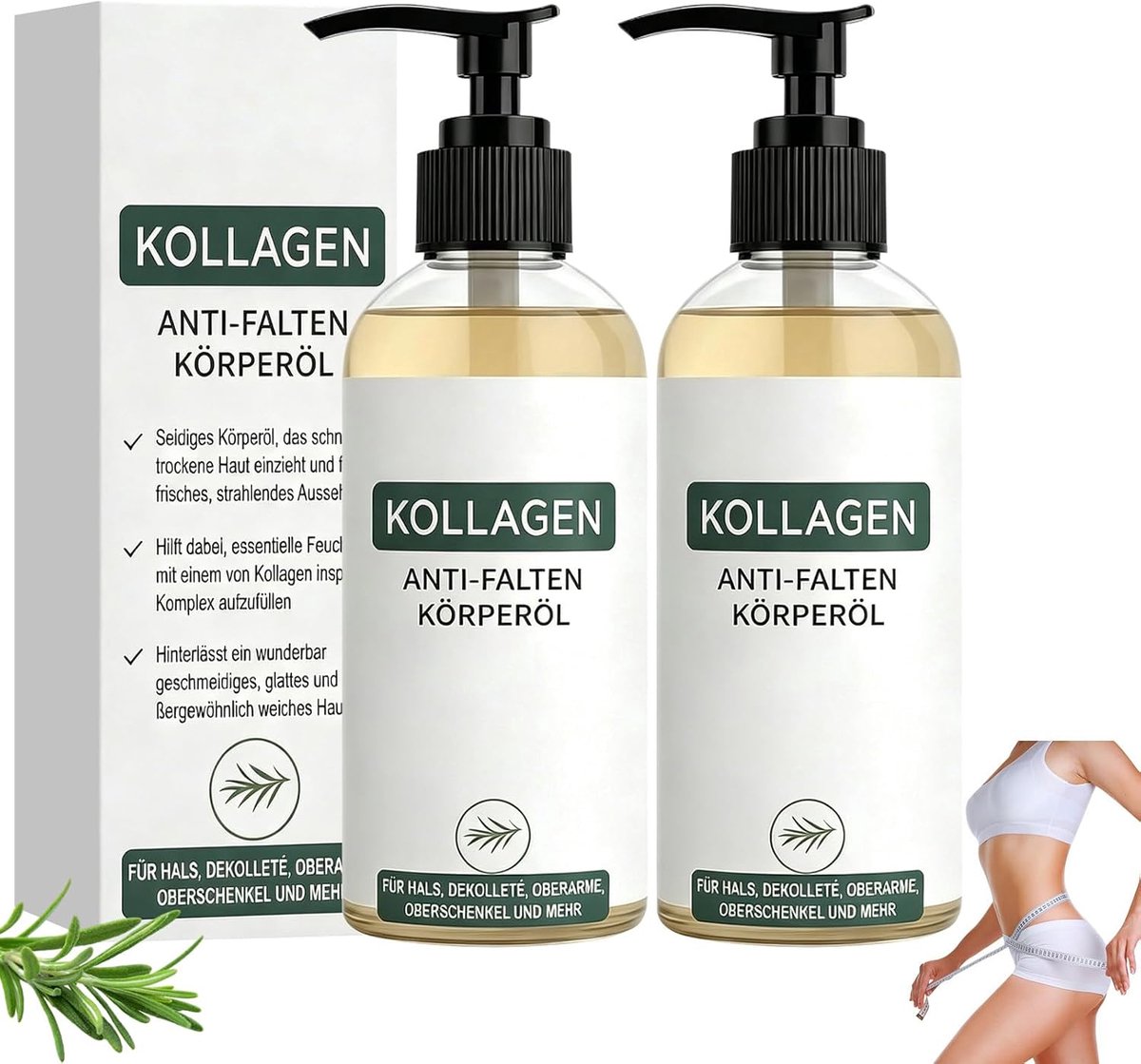 Lifting Bodyolie met Collageen, Cyperus Rotundus-olie, Voedende Bodyolie & Anti-cellulitisolie voor een strakkere huid het verminderen van littekens rimpels op hals borst armen en buik