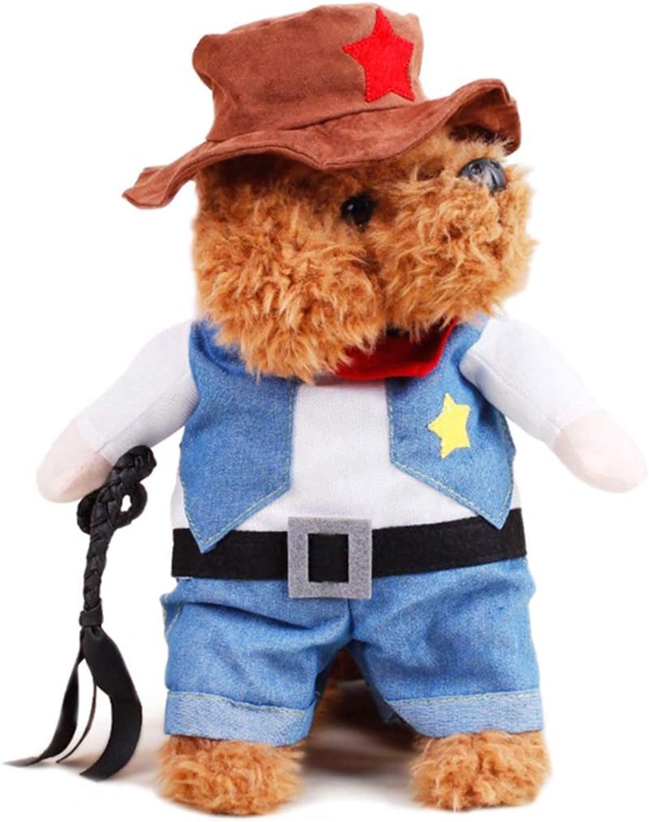 Huisdier hond kat Halloween kostuums, Cowboy jas en hoed, super leuke kostuums voor kleine honden en katten Cosplay, S