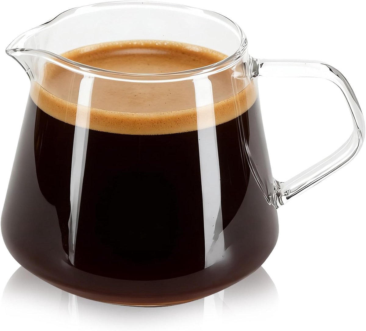 Koffieserver van glas, 400 ml, mini, transparant, anti-calping koffiebeker, theekop, kleine theepot, filterkan voor koffie, voor reizen thuis