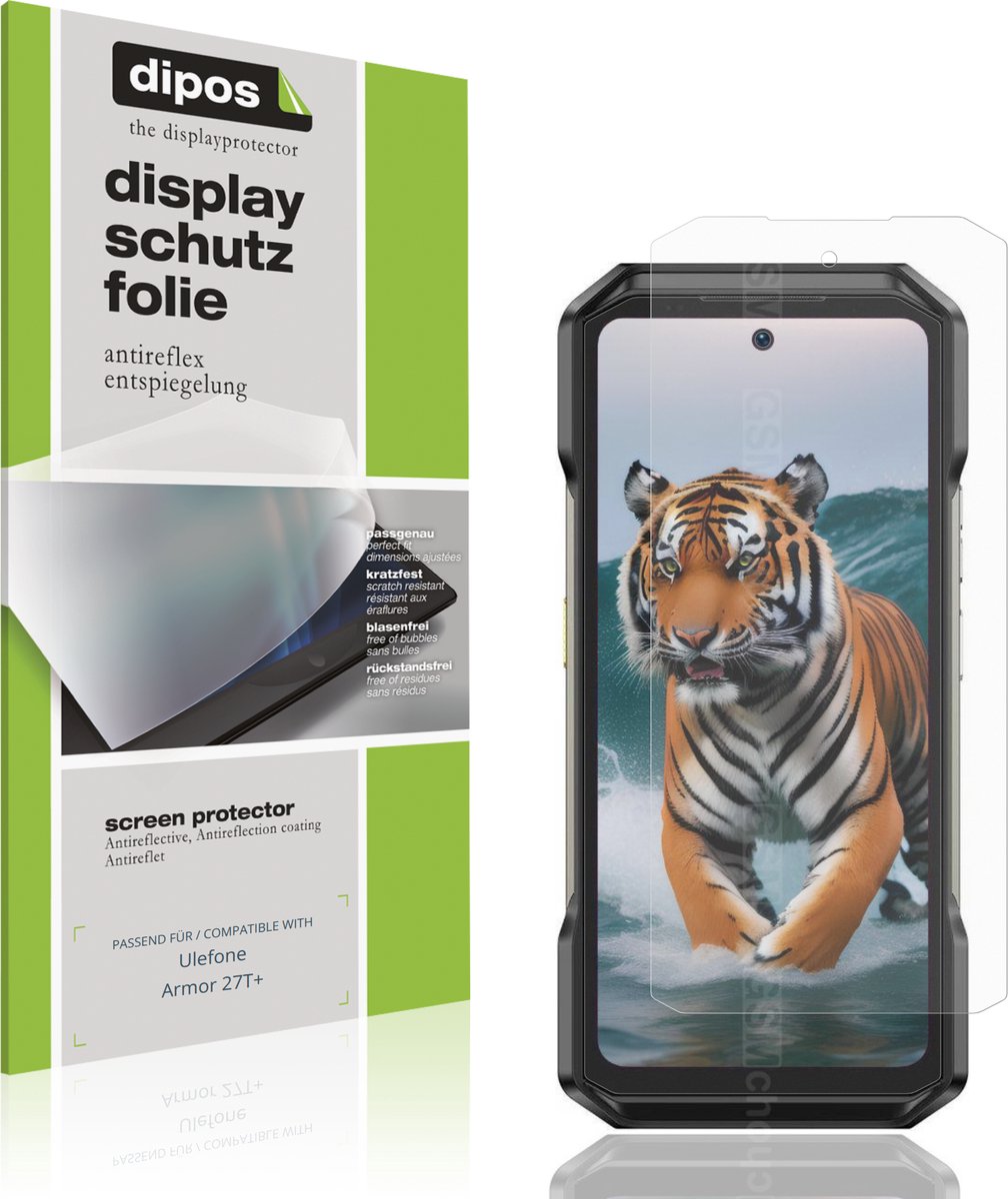 dipos – 4x Matte Beschermfolie geschikt voor Ulefone Armor 27T+ | Krasbestendige & antireflecterende Screenprotector Ultra-Thin