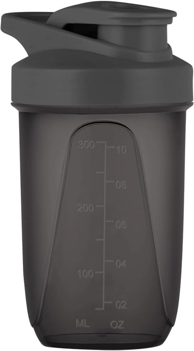 SnelShoppen - Protein Shaker Bottle 400ml - Lekvrije Shaker voor Protein Shakes met Metaal Roerbal - Ideaal voor Fitness, Gym, Sport, Camping en Outdo