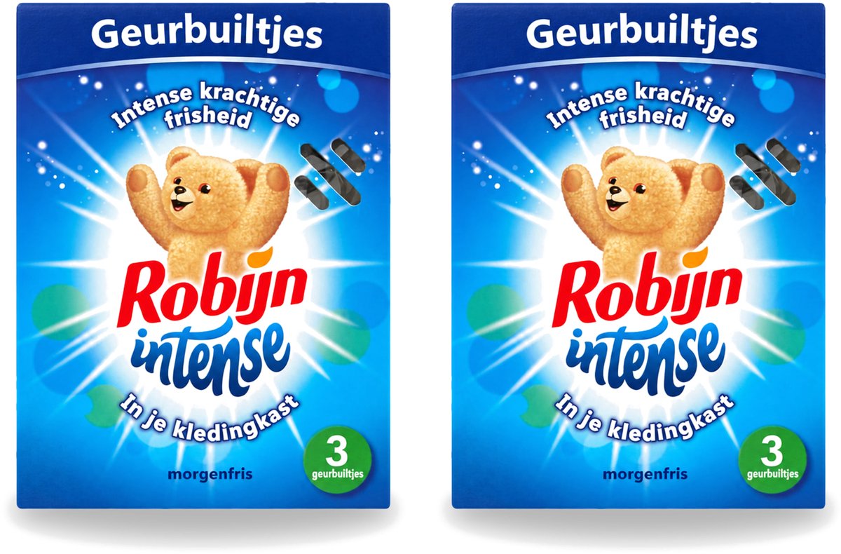 2 x Robijn - Intense - Geurbuiltjes - Langdurige Geur - Intense Frisheid - 3 Geurbuiltjes - Voordeelverpakking - 2 stuks