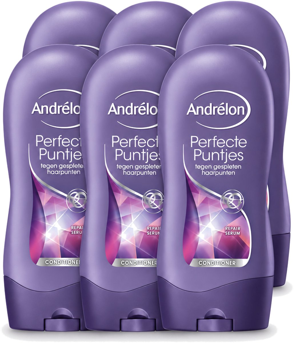 6 x Andrélon - Perfecte Puntjes - Conditioner - Tegen Gespleten Haarpunten - 300 ml - Voordeelverpakking - 6 stuks