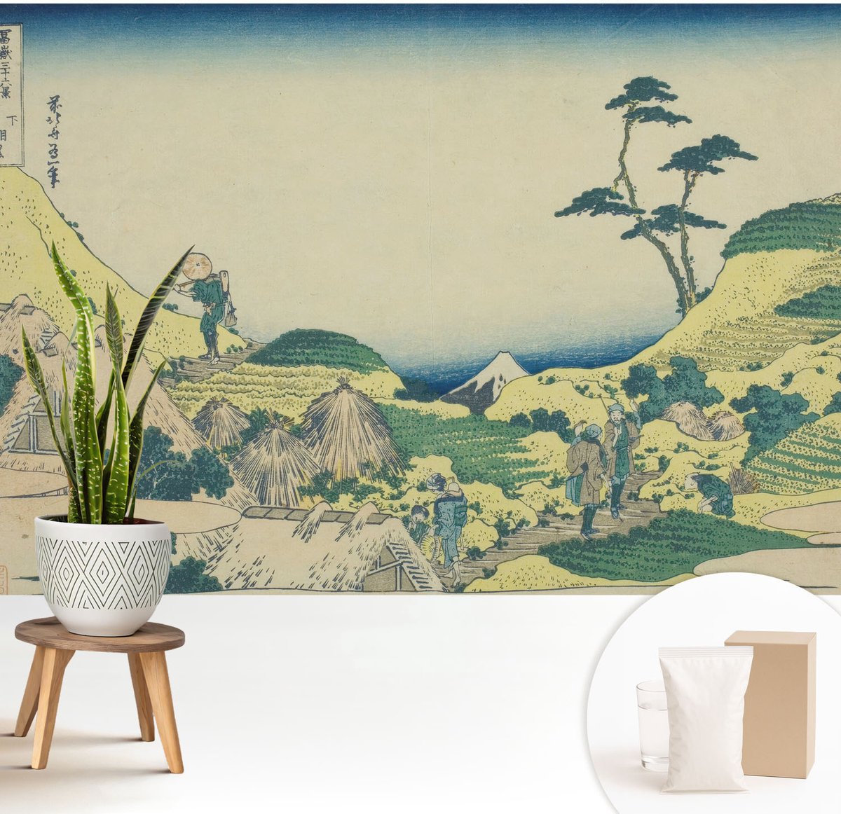Wallfluent Fotobehang - Blauw Vliesbehang - 208x146 cm - Landelijk Landschap Muurschildering - Slaapkamer behang Landschappen - Fotobehang Vlies - Gang behang
