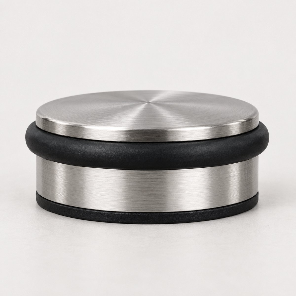 Ronde deurstopper RVS en rubber Ø 10,5 cm 1,1 kg