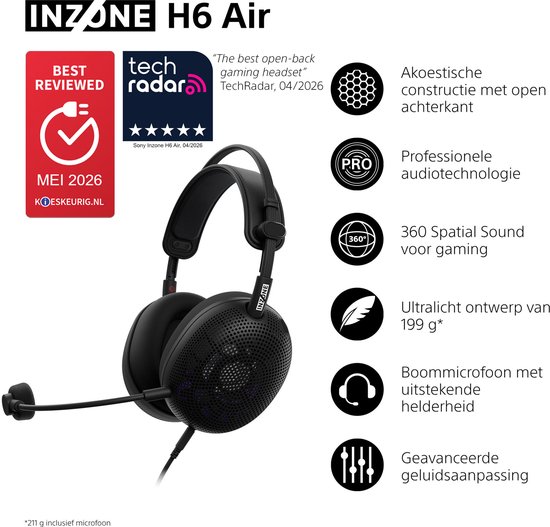 Sony INZONE H6 Air (Black) (2/8)