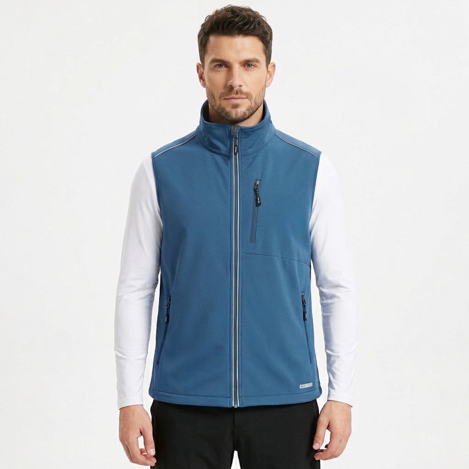 BUBW® Heren Sport Vest Ademend & Waterafstotend Met Reflectiestrippen Blauw