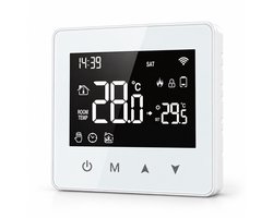 Thermostaat | Wifi opbouw 2-draads | Touchscreen | Tuya Smart Life | Spraakbediening | Wit