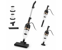 Stofzuiger-Steelstofzuiger met Snoer-Cyclonische Zakloze Stofzuiger 600W-3-in-1 Steelstofzuiger 900 ml Stofreservoir voor Dierenharen-Extra Filter