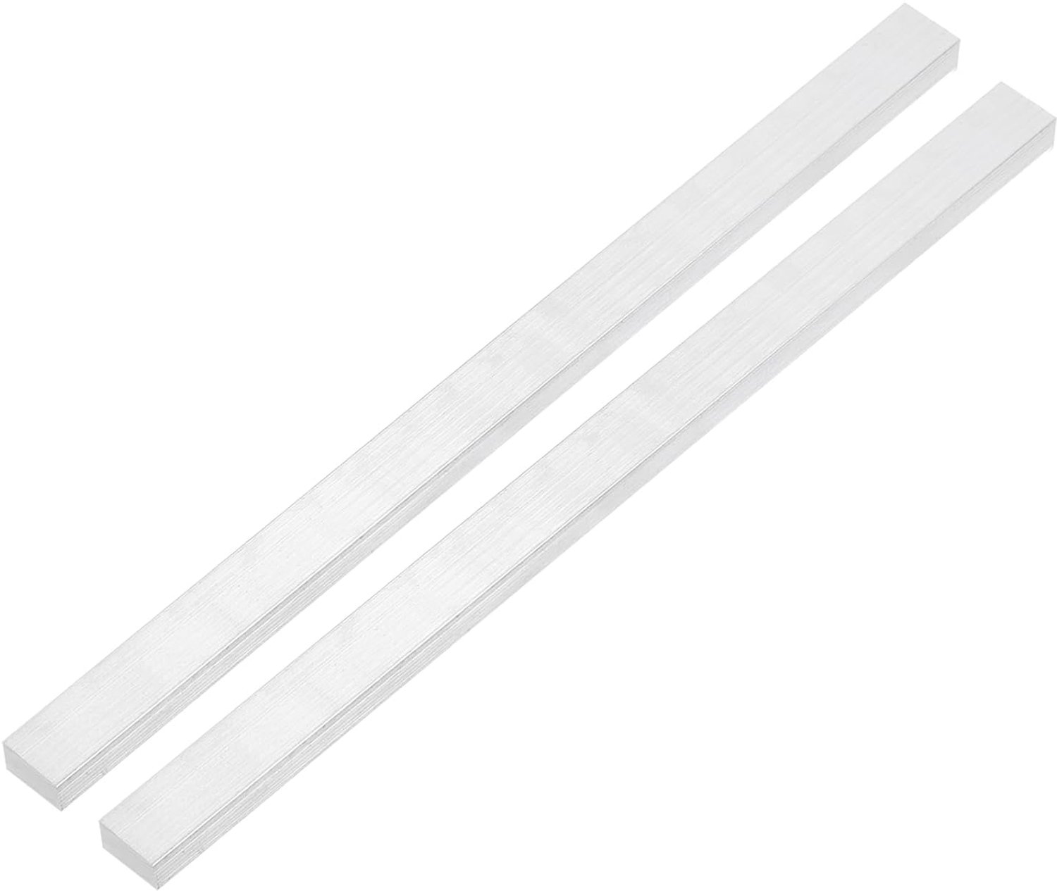 Aluminium platte staven 8 x 20 x 305 mm - vierkant 6063 - sterke en duurzame constructie - ideaal voor laminering - 2 stuks - m-winkel