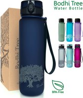 Bodhi Tree® Waterfles 1 Liter - Drinkfles met Fruit Filter - 100% Lekvrij - BPA-vrij - Waterflessen Volwassenen - Water Bottle - Donkerblauw