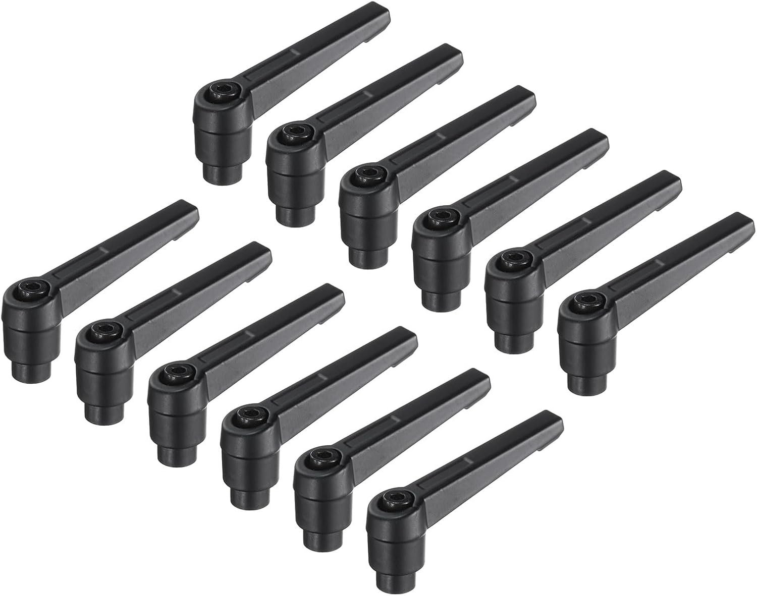 Klemhendels 16 stuks M6 - verstelbare handgrepen - snelspanner zwart - ideaal voor draaimachines - m-winkel