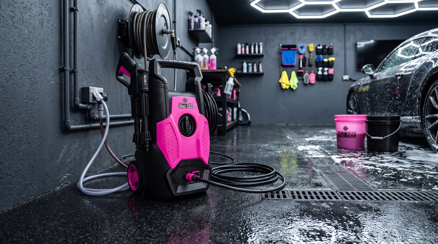 Hogedrukreiniger voor Motor en Fiets Set - Laura Homestore - Inclusief Sneeuwschuimlans, Waterdichte Opbergtas & Complete Reinigingsset - 1200W - 70 Bar - 5m Slang - Zwart
