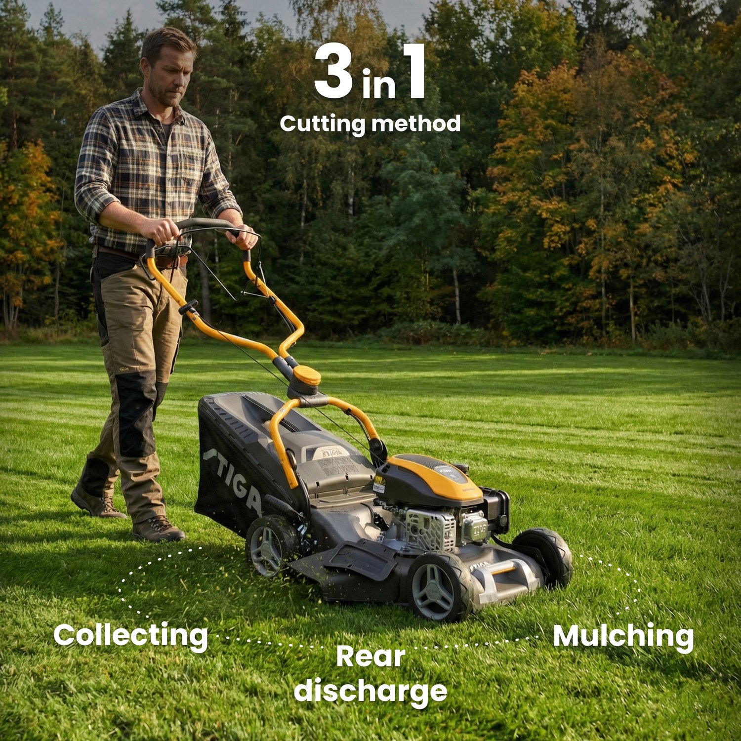 STIGA Combi 548 S Grasmaaier - Benzine - 46 cm - zelfrijdend thumbnail 2