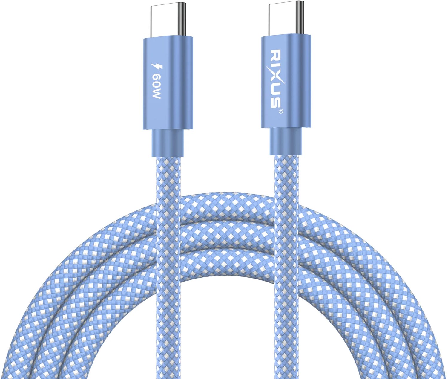 Rixus RXUC10C Flex Cable USB-C 60W 1m Blue