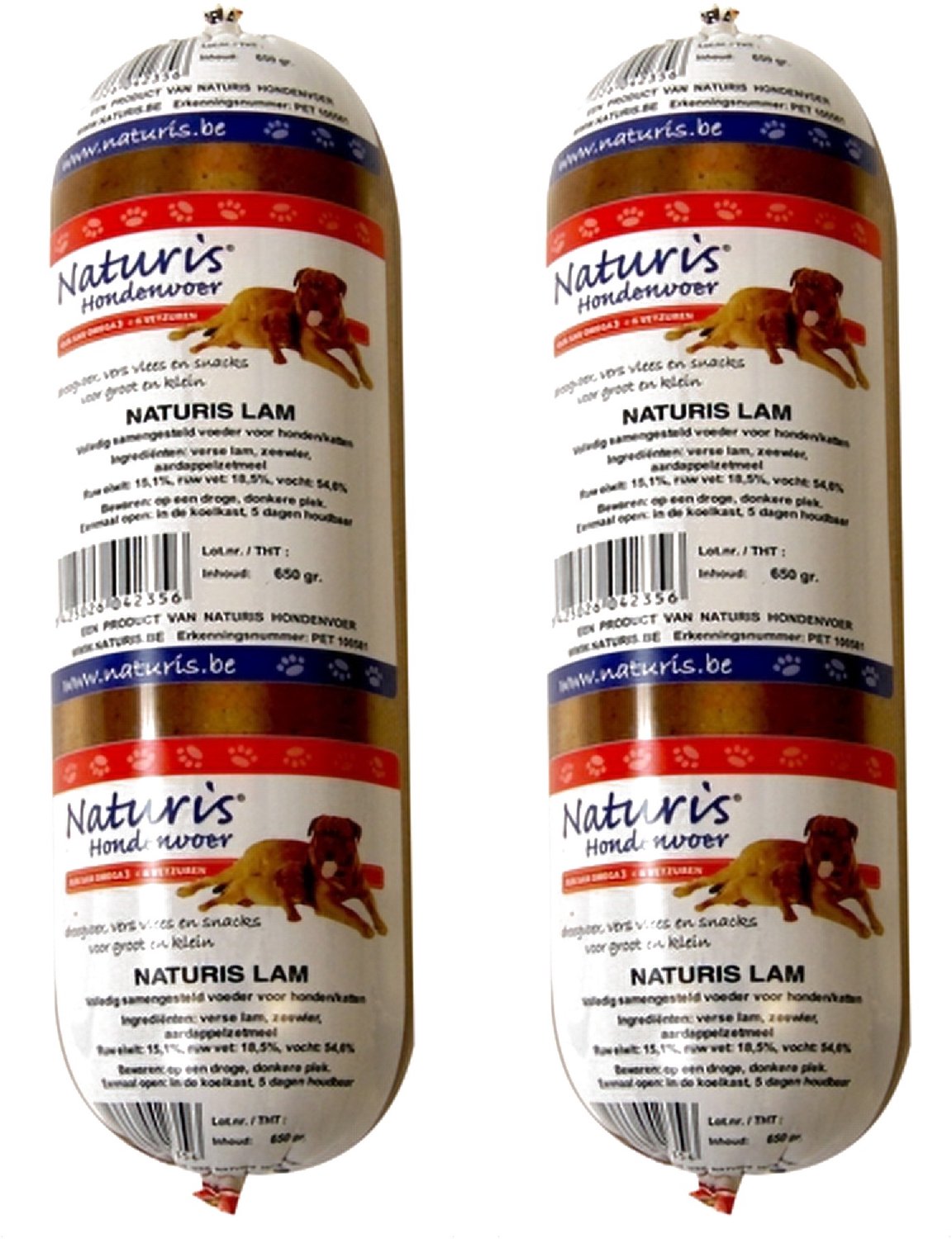 Naturis Houdbaar Hondenvoer Lam met Zeewier - 2 x 650 gram - Multipack