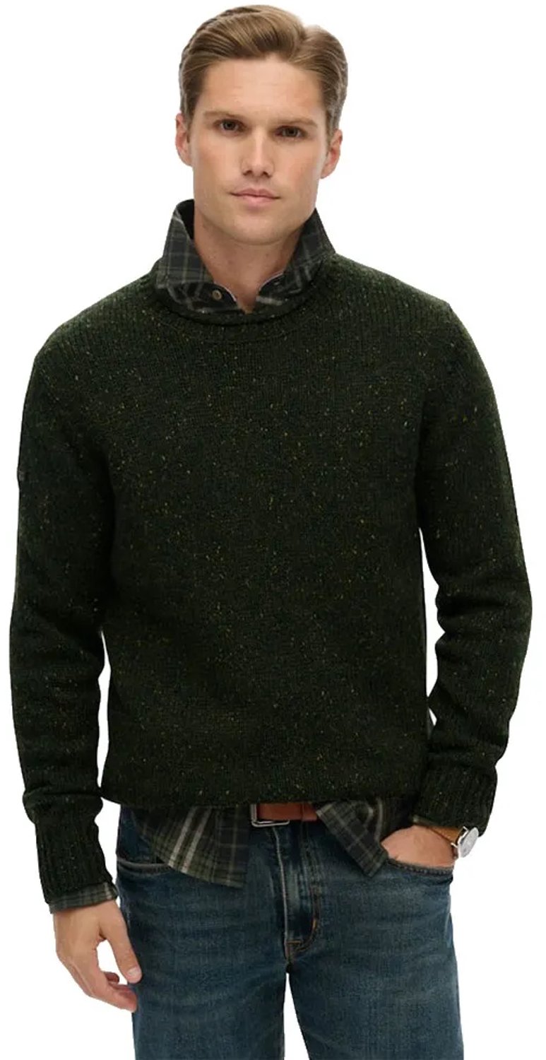 Superdry Donegal trui Heren Sweaters Groen