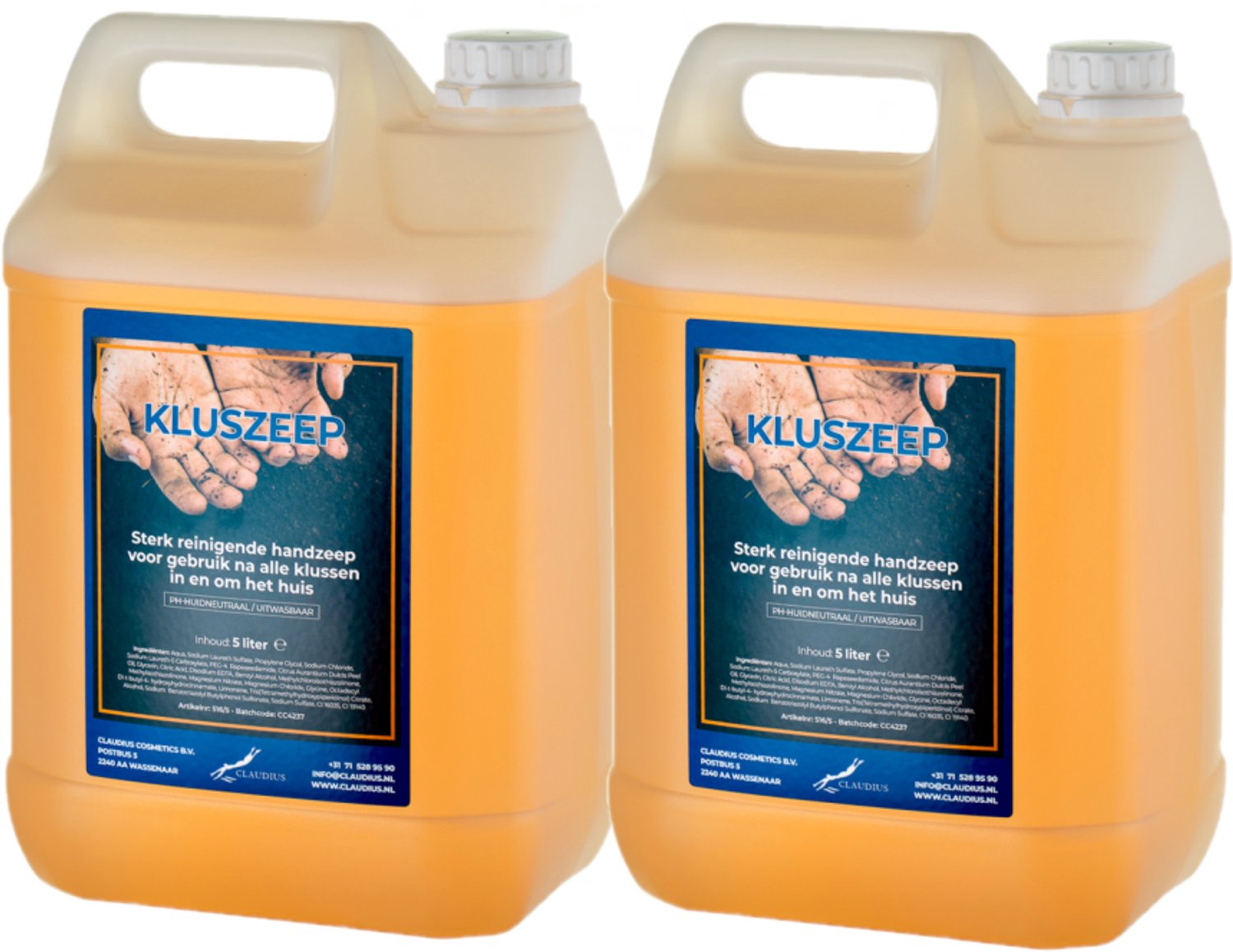 Claudius Kluszeep 5 liter - set van 2 stuks - voordeelverpakking - navulling