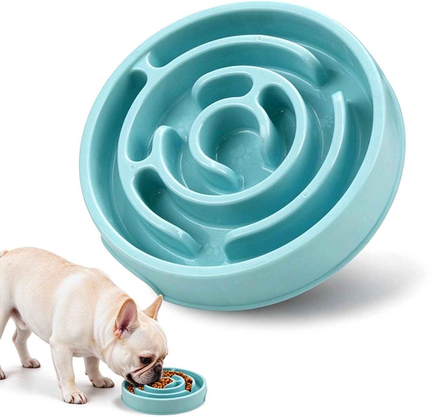 Lifhelpe Huisdieraccessoires - Slowfood hondenbak set - 2 stuks hondenvoerbakken - Antislip en anti-slik ontwerp - Milieuvriendelijk materiaal voor puppy's en honden in alle maten