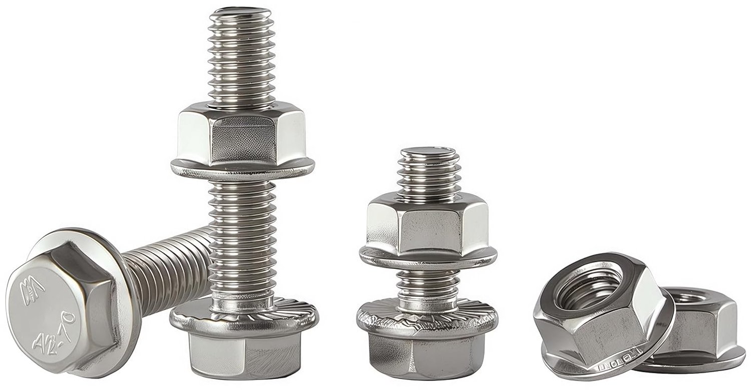 Flensbouten M8-1.25x40mm - Set van 8 stuks - Roestvrij staal A2-70 - Trillingsbestendig, ideaal voor klussen - ServiceTopper