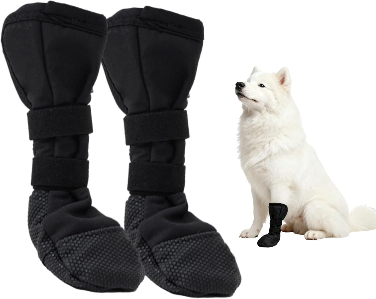 Hondenschoenen voor bescherming bij blessures - verstelbaar, ademend, antislip - beschermt de huid door minder direct contact en voorkomt likken bij wonden (S)