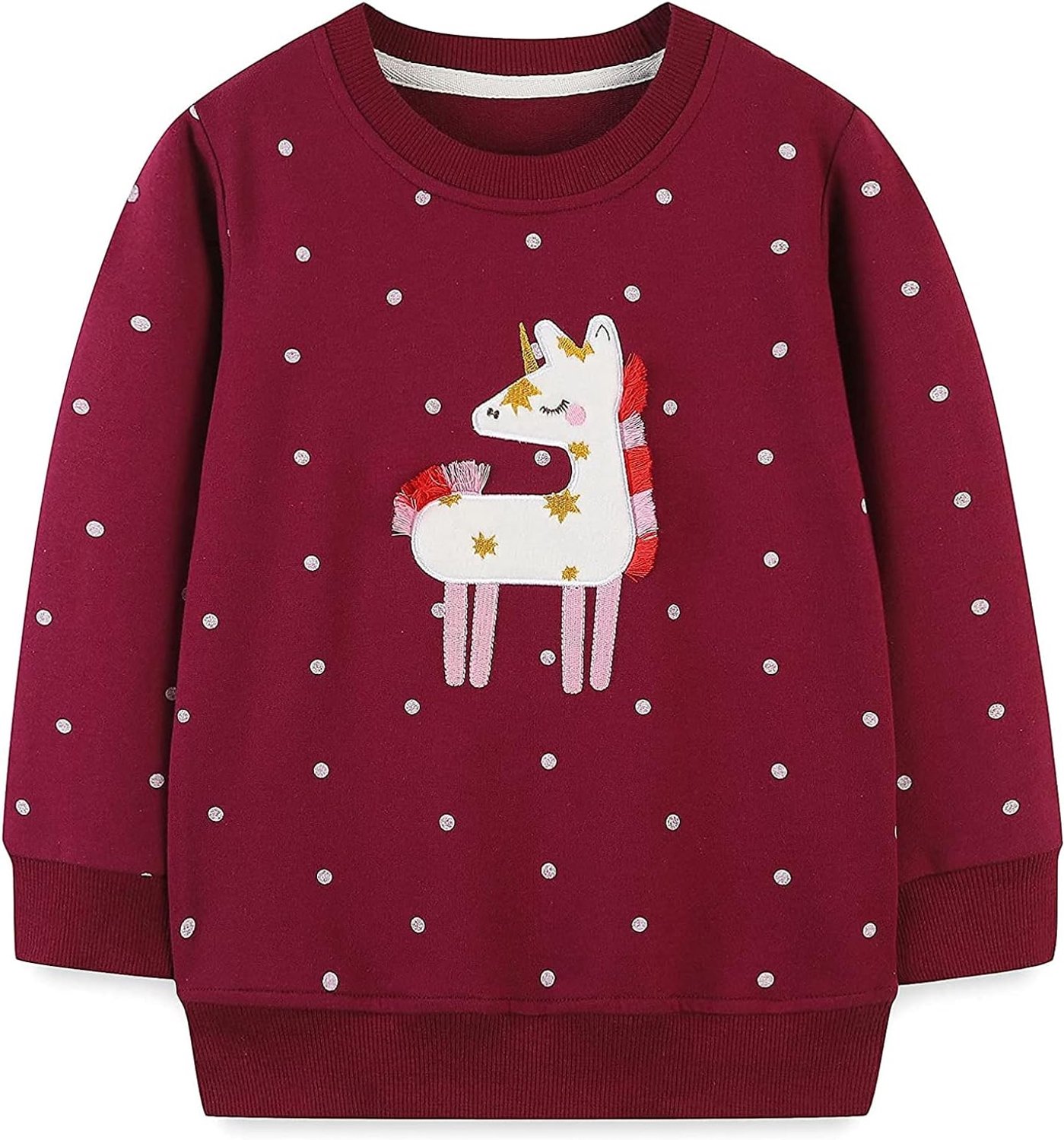 Sweatshirt voor meisjes, lang mouw, katoen, 1-7 jaar