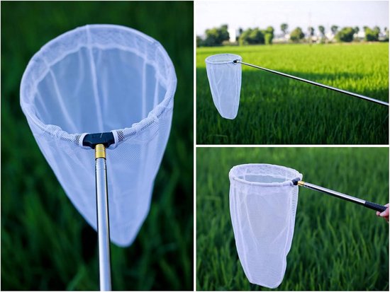 Uitschuifbaar Kinder Visnet 150 cm, Telescopische Lange Steel, Vlindernet en Krabnet, Vangernet voor Insecten, Vijver en Rotspoelen — afbeelding 4