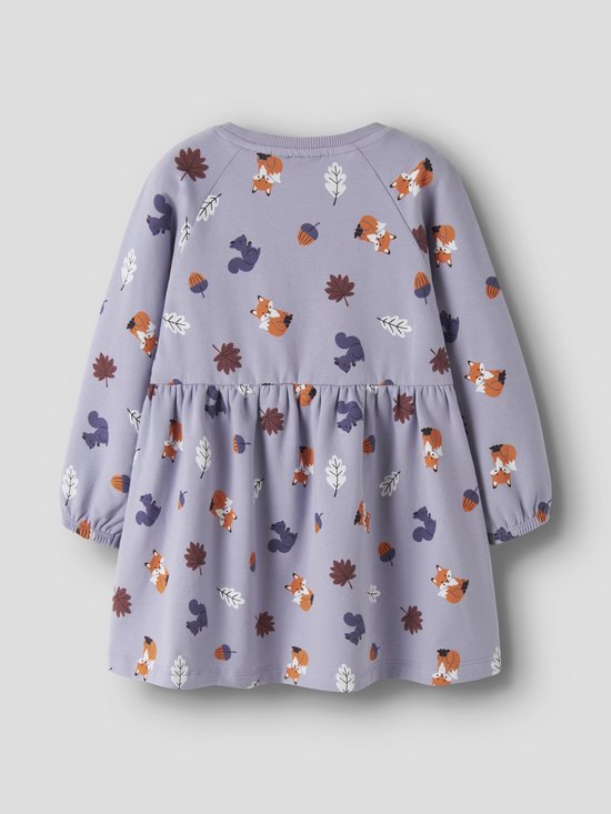 NAME IT MINI - NMFVOLTA LS SWE DRESS BRU Meisjes Jurk