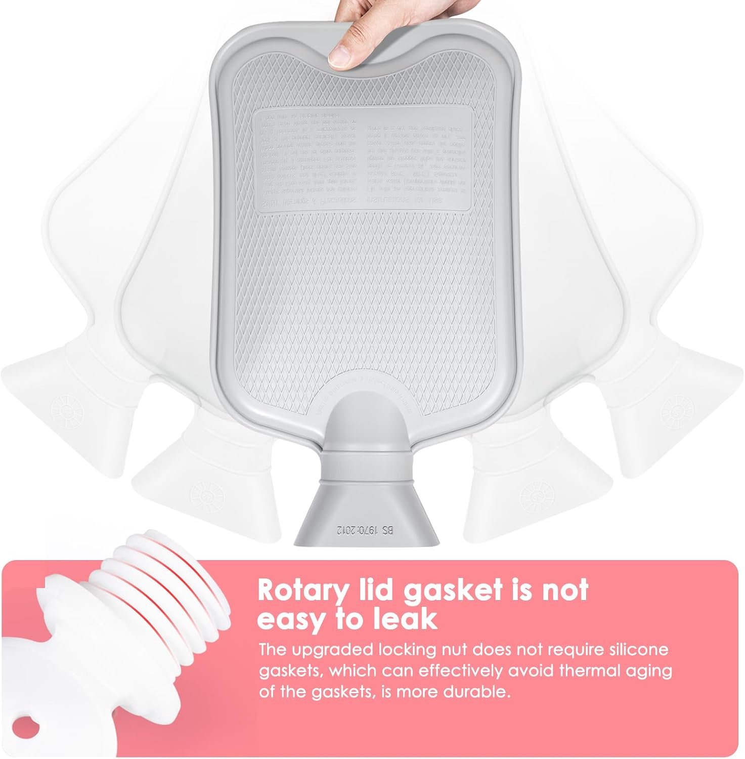 Kruik met Extra Zachte Hoes - Warmwaterkruik Handwarmer - 2L Inhoud - Verwarmende Zachte Warmwaterkruik – Warmtekruik - Cadeau voor haar, vrouw, vriendin - Warmwaterkruik voor Pijnverlichting en Ontspanning - Roze – foto 6