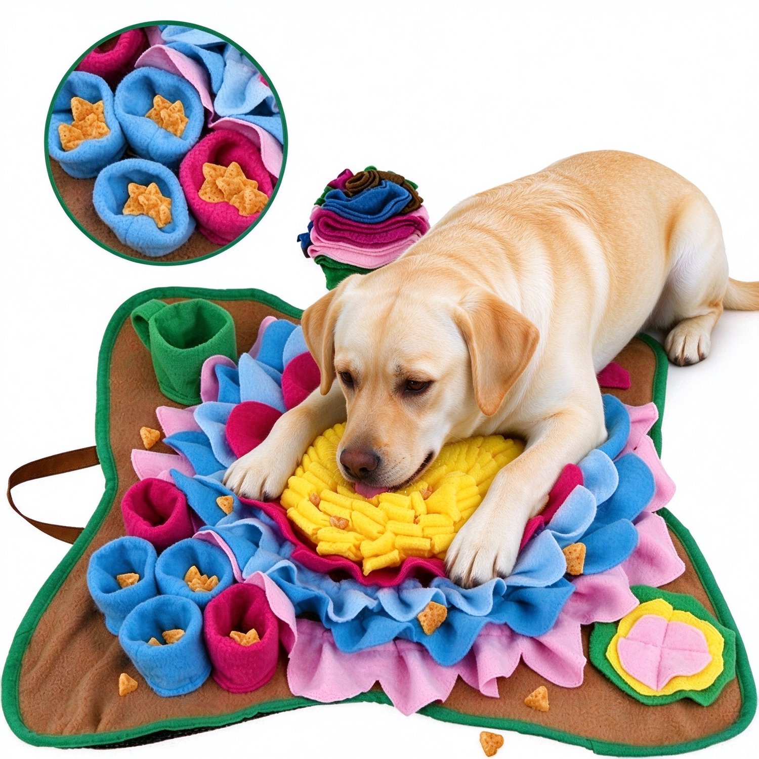 Lifhelpe snuffelmat voor huisdieren,slowfoodmat voor huisdieren,interactief denkspel tegen verveling,huisdier trainingsmat,honden en katten, kleur