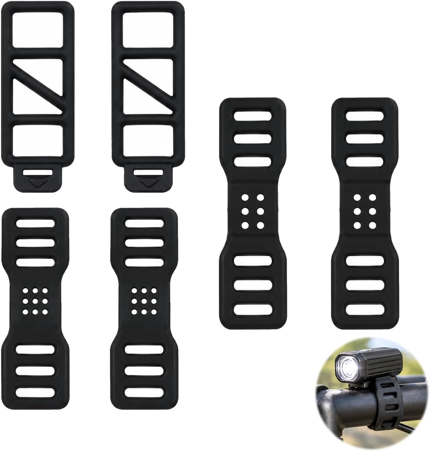 6 fietslampjes elastiek