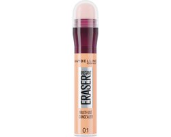 Maybelline New York - Instant Anti Age Eraser 01 Light - Verhult donkere Kringen in 1 swipe - Met Ingebouwde Applicatiespons - Beige - 6,8 ml