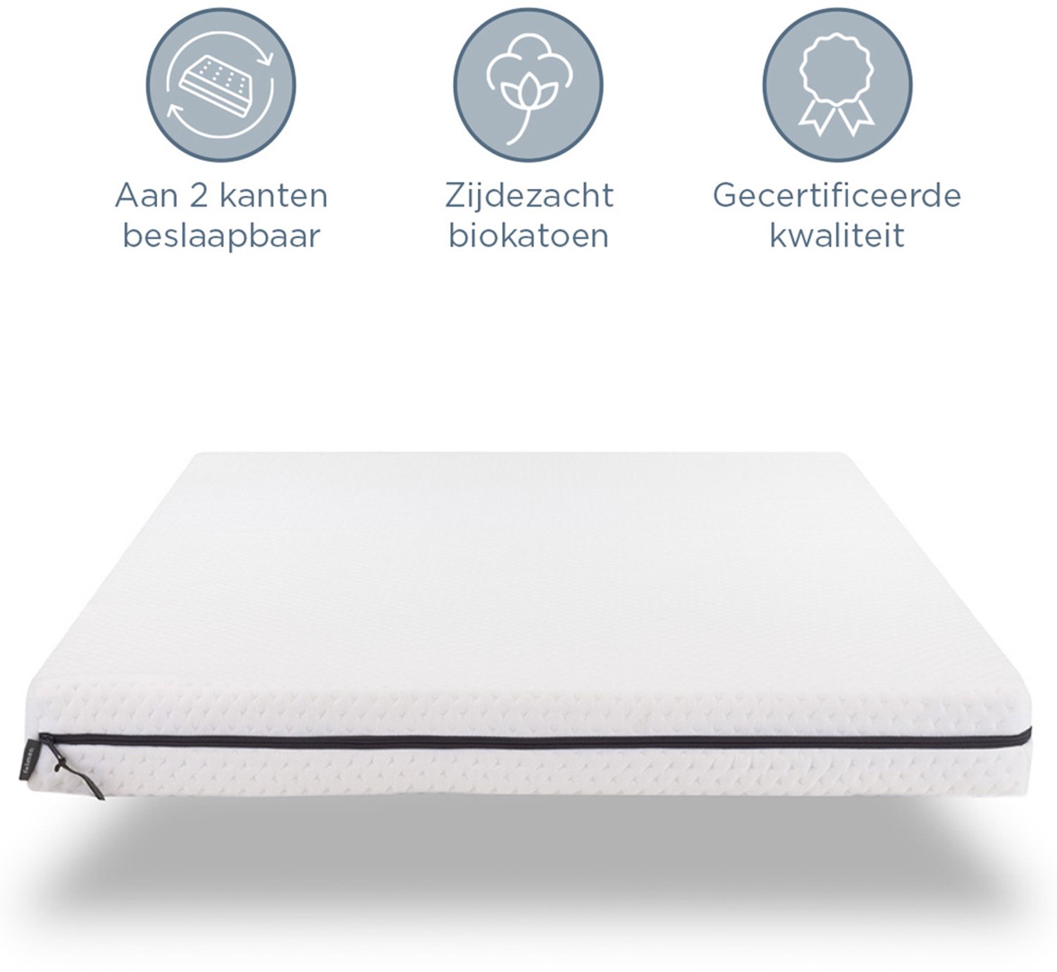 Felman Basic Topper - Topdekmatras - Anti Allergie - Ergonomisch - 6 cm dik - 180x200 cm Wit